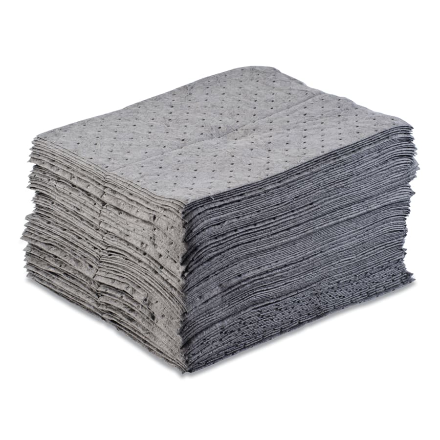 Anchor Brand Universal Sorbent Pads – Heavyweight, Gray, 15" x 17", 100 Sheets/Bale