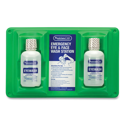 First Aid Only® Eye and Skin Flush Emergency Station – Twin 16 oz Bottles