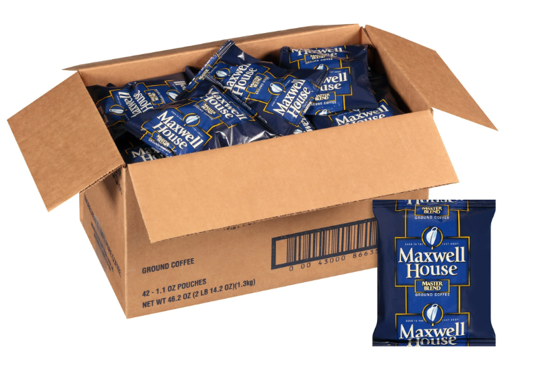 Maxwell House Master Blend Ground Coffee, 1.1 oz. Packets, 42 per Case