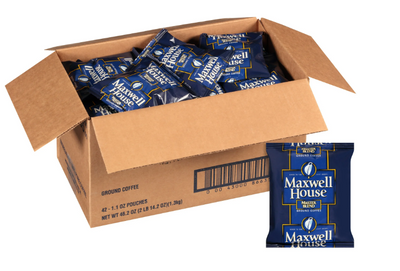 Maxwell House Master Blend Ground Coffee, 1.1 oz. Packets, 42 per Case