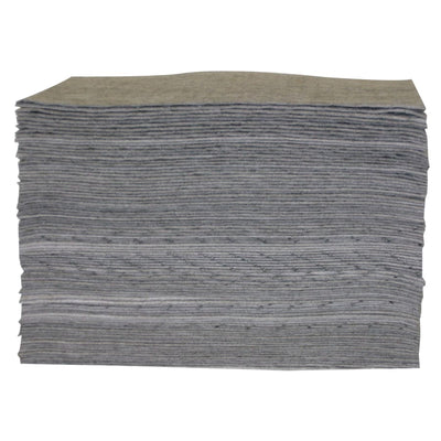 Universal Sorbent Pad, Lightweight, Absorbs 17 gal, 15 in x 17 in, 100 Sheets [1 Bale]