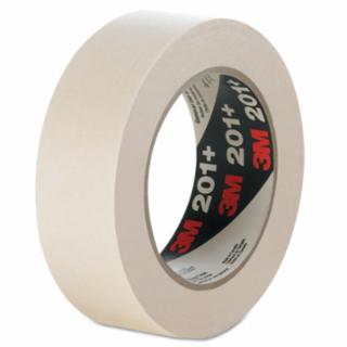 3M General Use Masking Tape 201+, 48 mm X 55 m x 4.4 mil, Tan, 12 Rolls