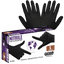 Nitrile, Powder-Free, Industrial-Grade, Black, Lightweight, 3.5-Mil, Textured Fingertips, 9.5-Inch Disposable Gloves - 705BPFE [1 case]