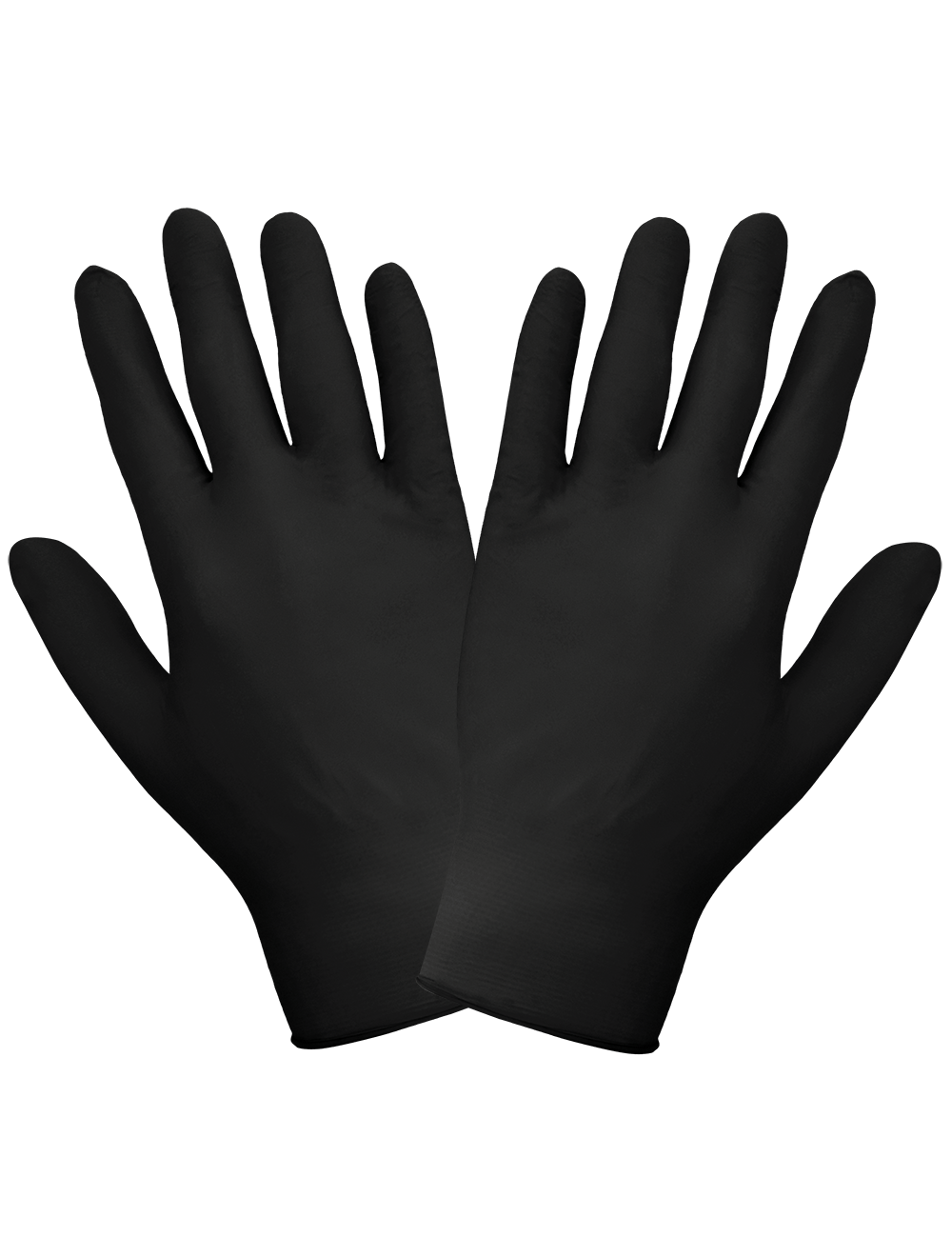 Nitrile, Powder-Free, Industrial-Grade, Black, Lightweight, 3.5-Mil, Textured Fingertips, 9.5-Inch Disposable Gloves - 705BPFE [1 case]