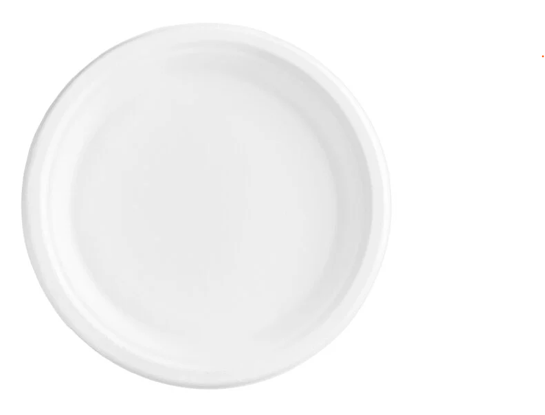 9" White Plant Fiber Plate - 500/Case