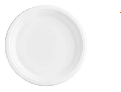 9" White Plant Fiber Plate - 500/Case