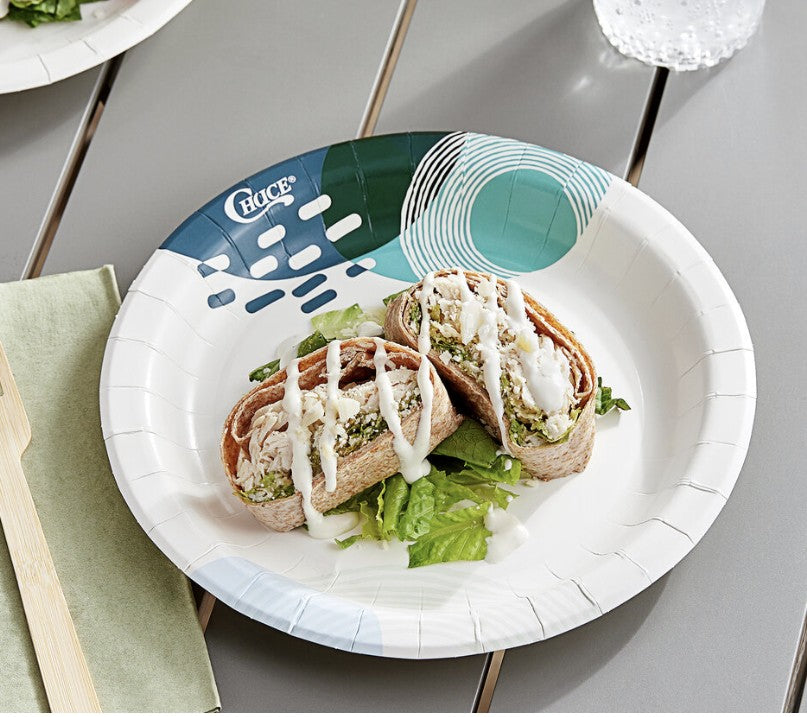 Choice 8 1/2" Lifestyle Series Medium Weight Paper Plate - 500/Case